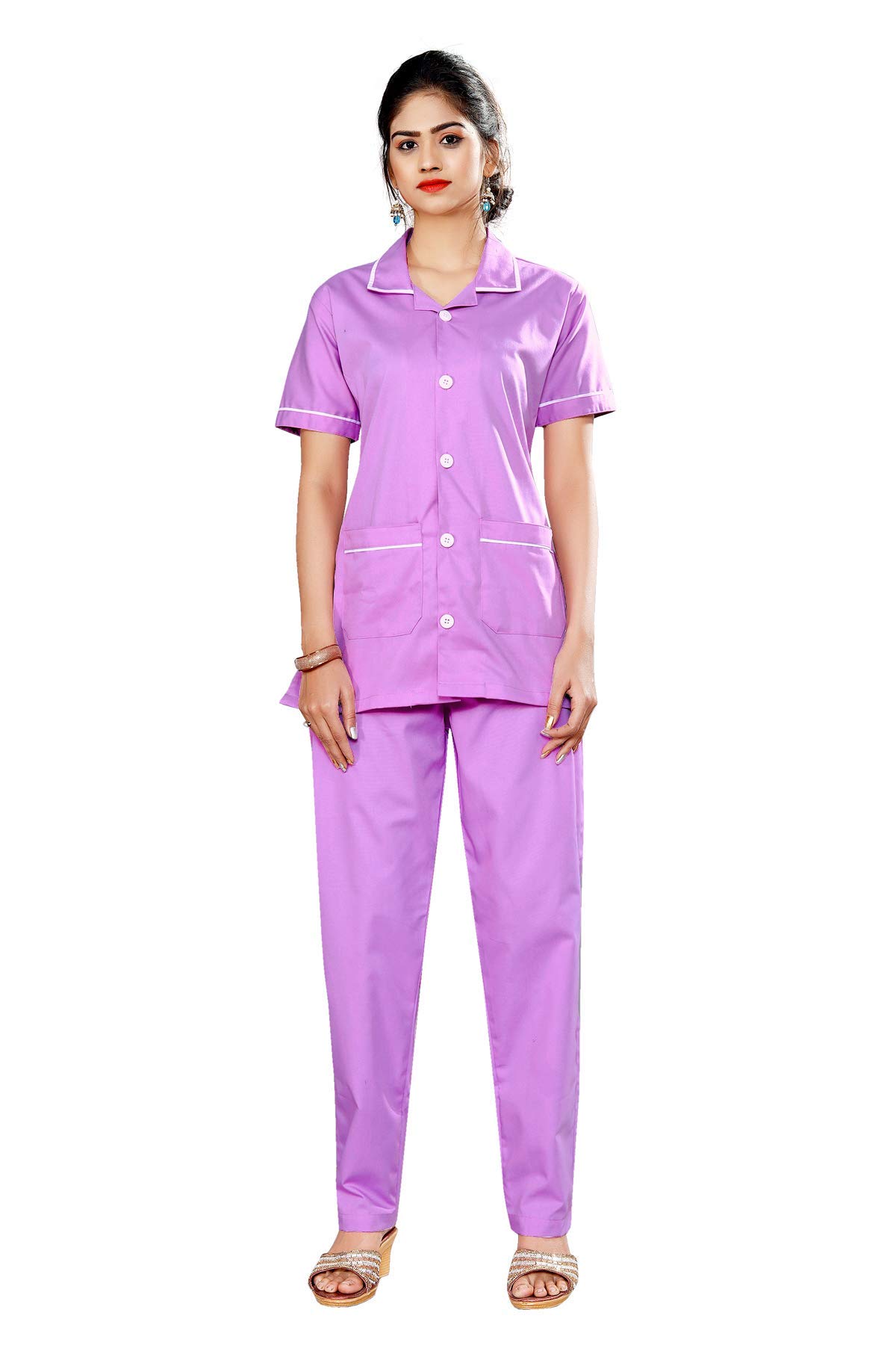 Uniform Sarees Corp Women's Polyester and Cotton Twill Nurse Uniform Best for Scrub Suit for Nurses, Hospital Uniform