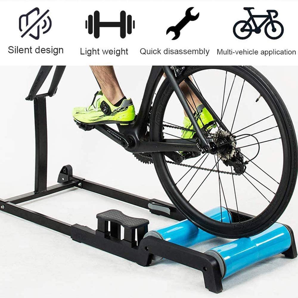 Rodillo de Entrenamiento para Interiores, Plegable, Ajustable, para Bicicleta de montaña y de Carretera, Plataforma de Entrenamiento de Interior para Fitness