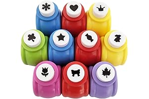Unique and Colorful Hole Puncher Set of 10: Precision Cutting and Crafting Essentials