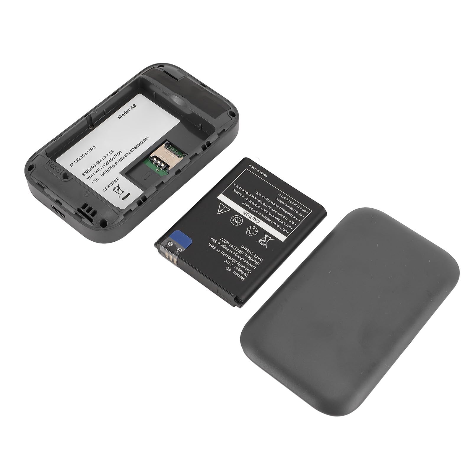Router WiFi 4G LTE Portatile, Hotspot MiFi Mobile con Slot per Scheda SIM, Supporta 10 Dispositivi per Viaggiatori in Auto, Versione Europea