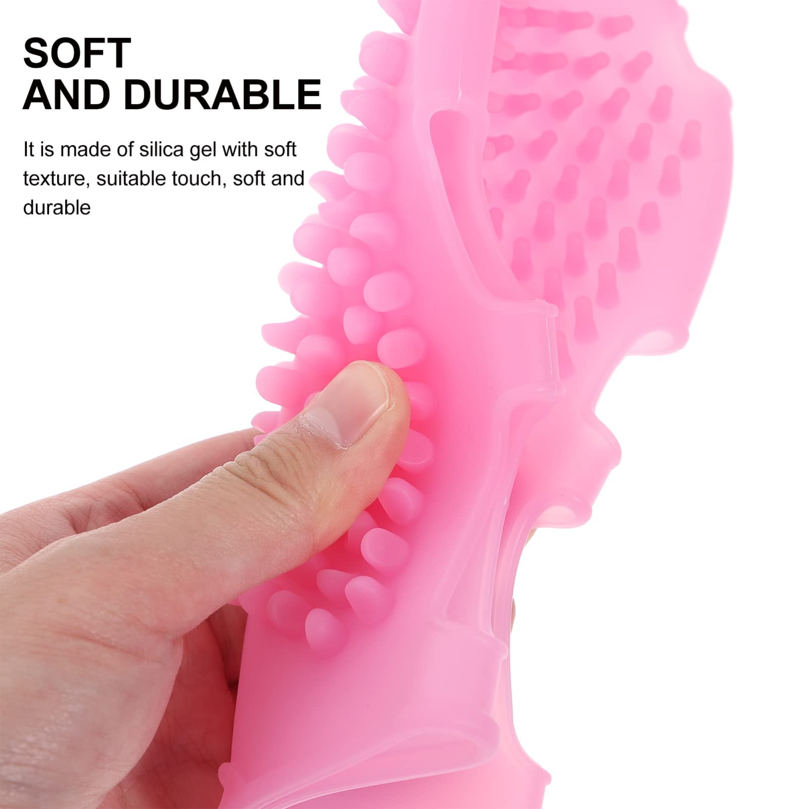 COHEALI 2 guantes de silicona para baño, cepillos de masaje, guantes de baño, cepillos de masaje de silicona para hombres y mujeres (color al azar)