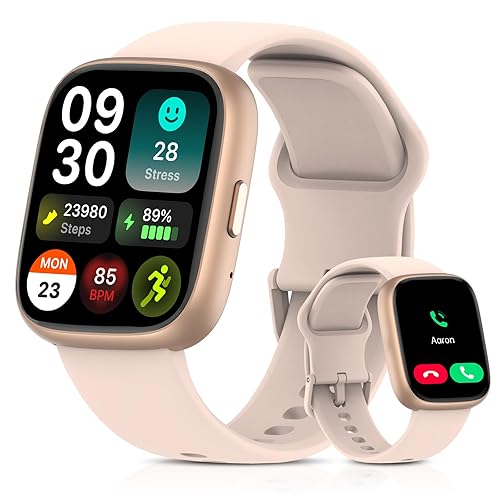 2025 Upgraded Smart Watch Alexa Built-in【1.83" HD Touchscreen】【BT5.3 Call, 100+ Sports Modes & IP68 Waterproof】 Fitness Tracker 24/7 Heart & Sleep Monitor for Android iOS Men Women