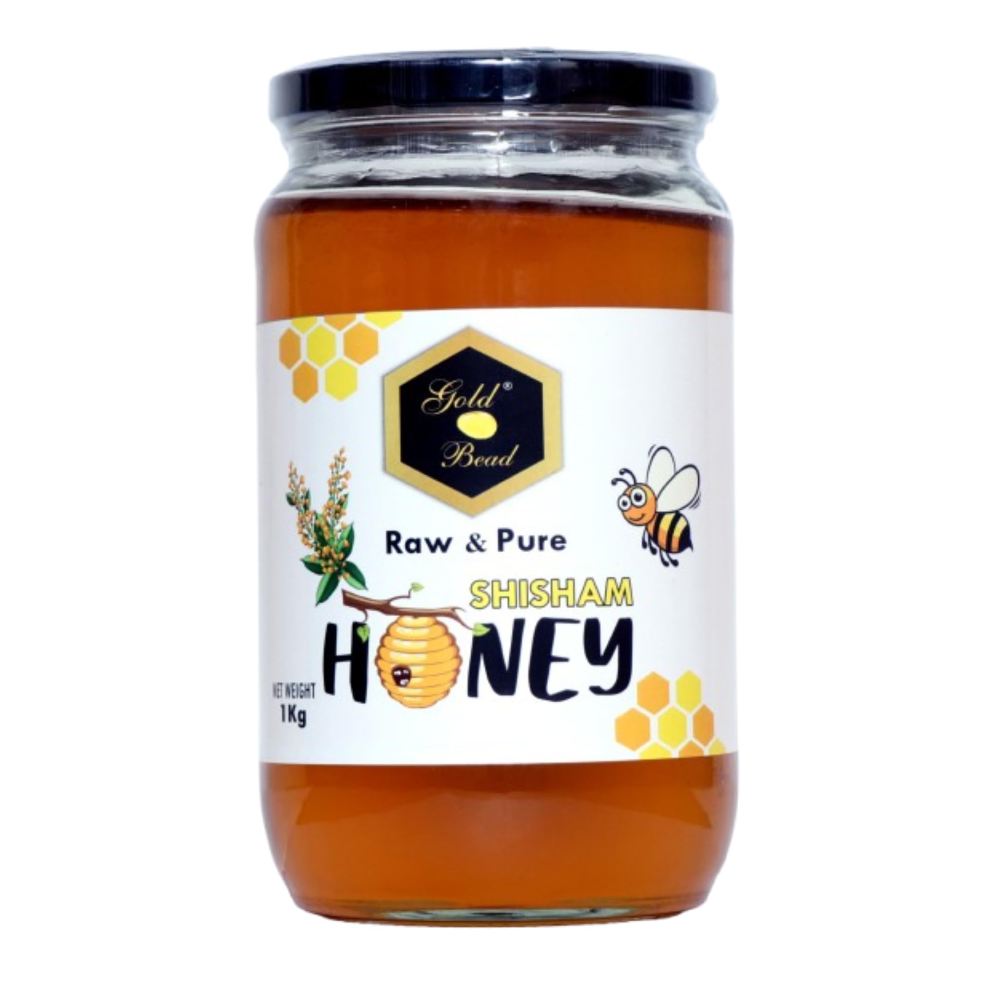 Gold Bead Shisham Honey | 1000g | 100% Raw, Pure and Natural | Unprocessed Unfiltered Unpasteurized Sheesham (Rosewood) Honey | No Sugar Adulteration