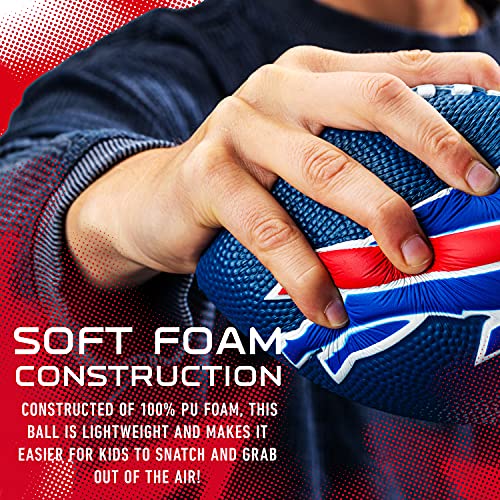 Image of Franklin Sports NFL Football - Kids Foam Football - Soft Junior Size 8.5 inch Ball with 3D Logos - Perfect for Gameday + Tailgates