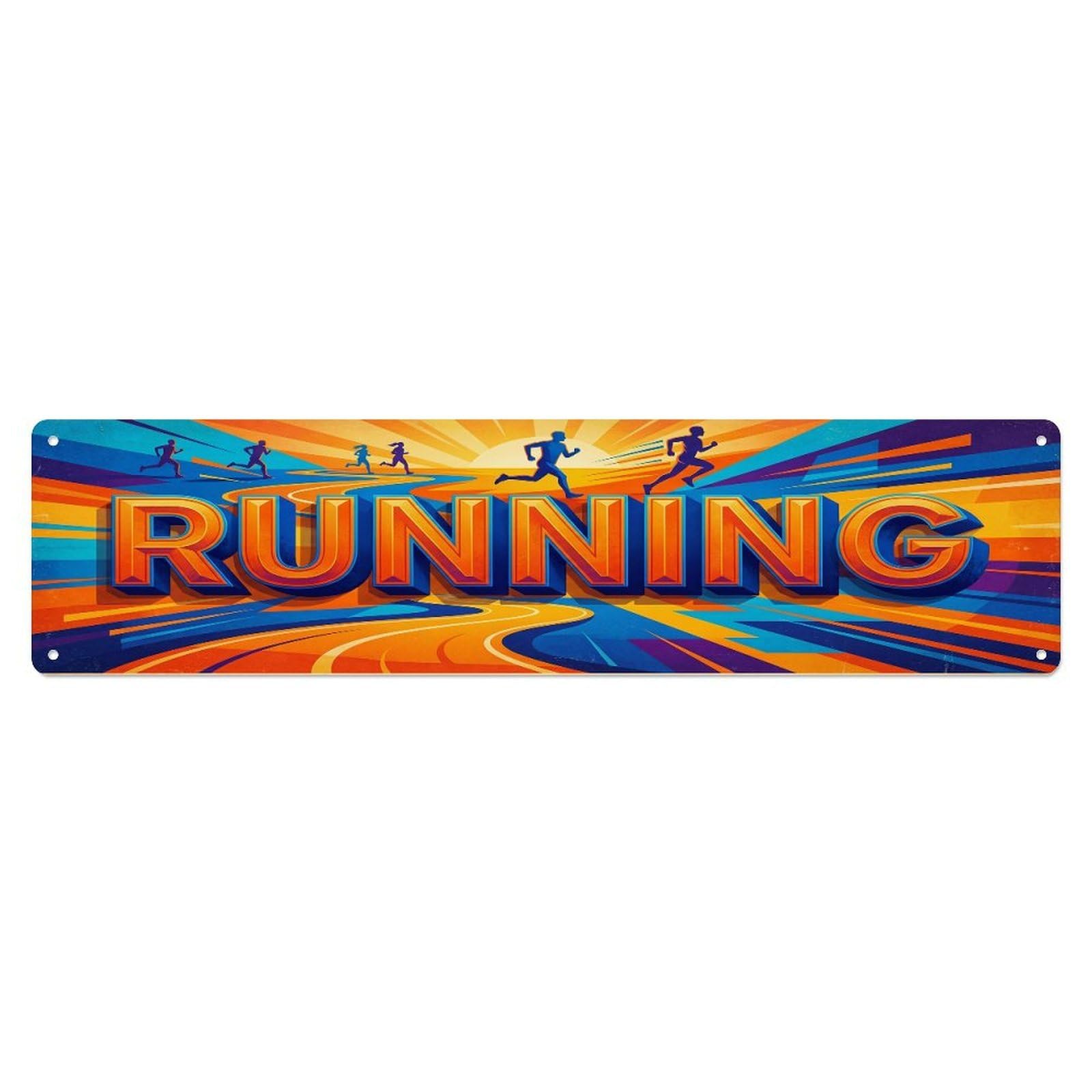 Olhnbad 4X16inch(10X40cm) Vintage Running Outdoor Activity Sports Metal Tin Sign
