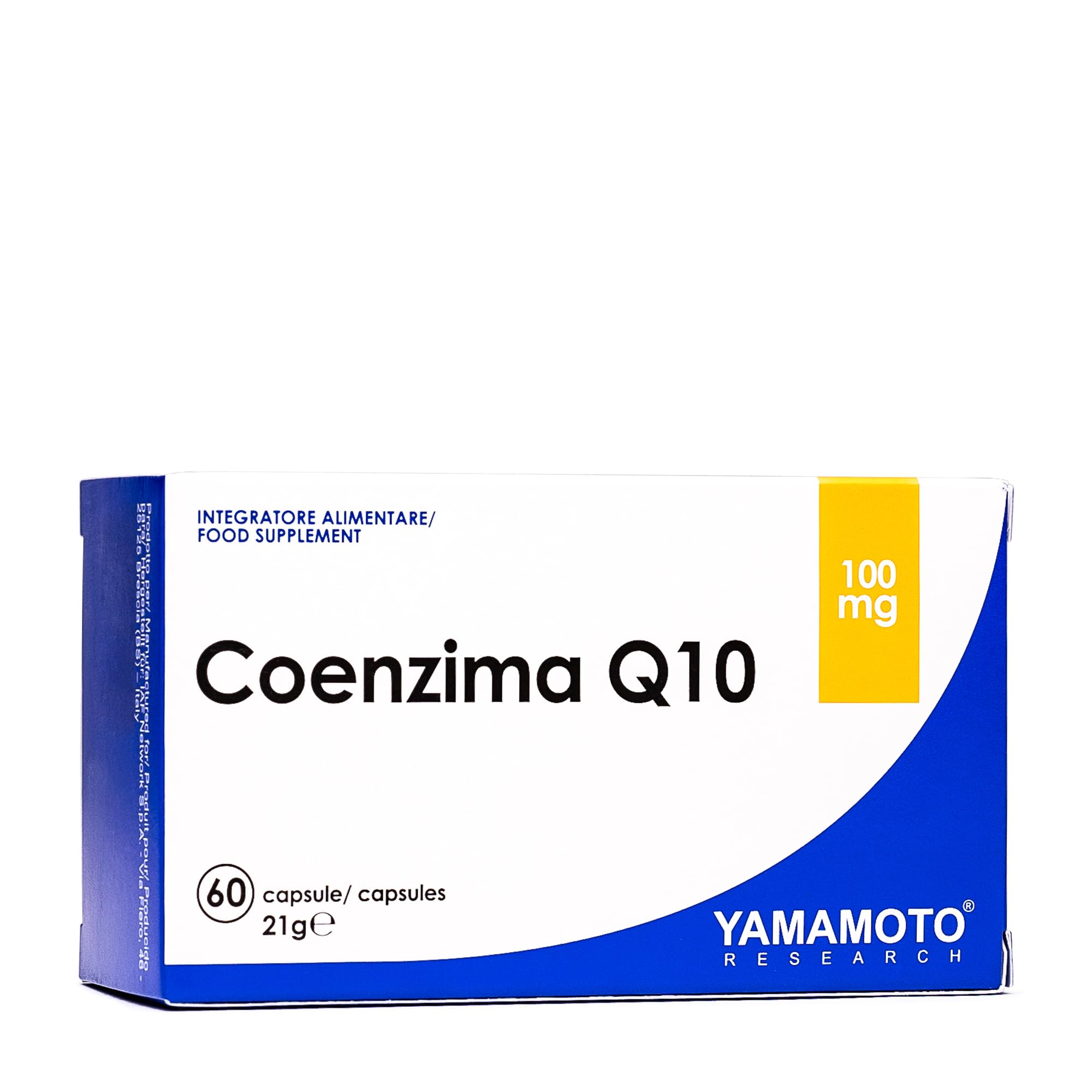YAMAMOTO RESEARCH Coenzima Q10 60 capsule, integratore antiossidante antiaging per proteggere le cellule dallo stress ossidativo