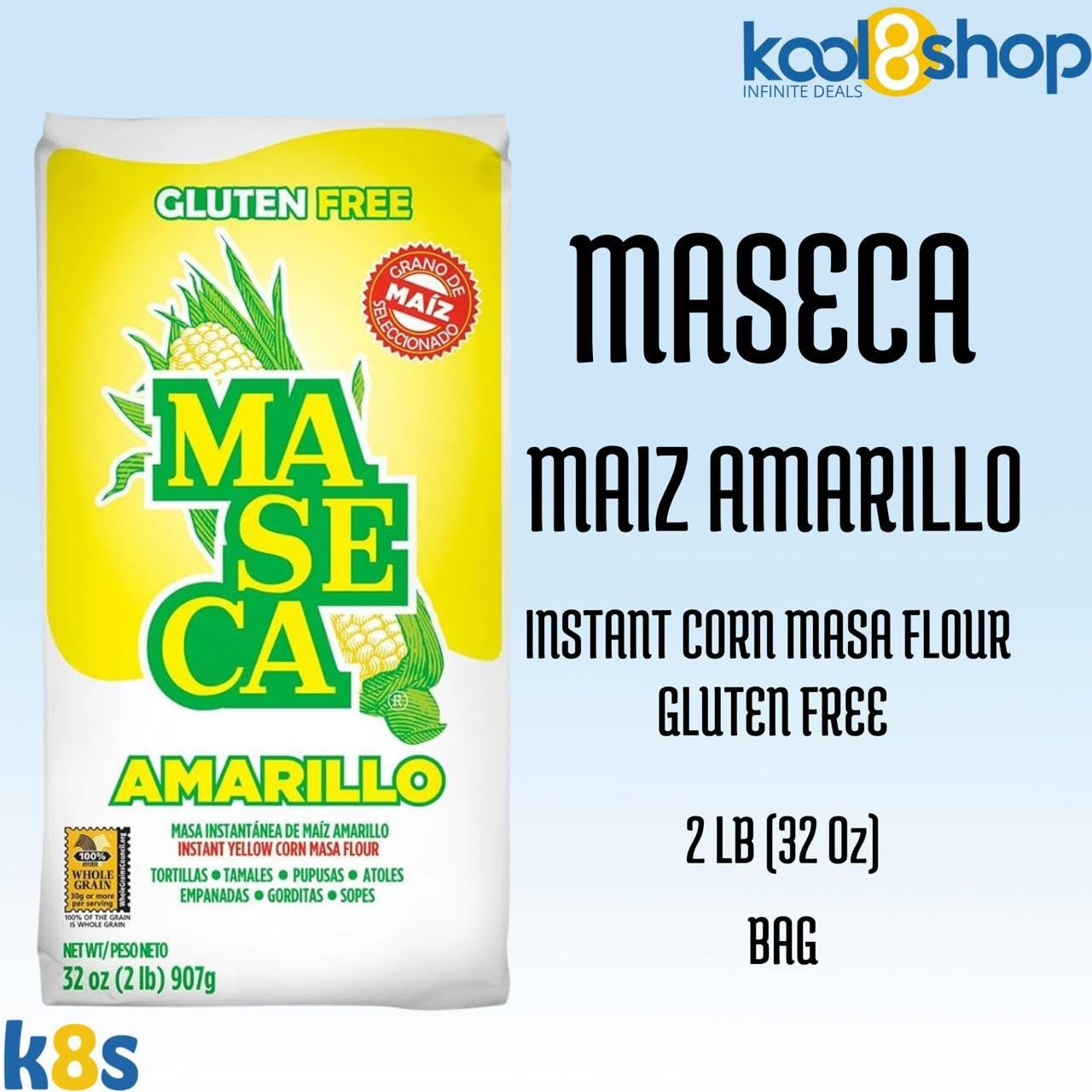 Amazon.com : Maseca Maiz Amarillo Instant Corn Masa Flour Gluten