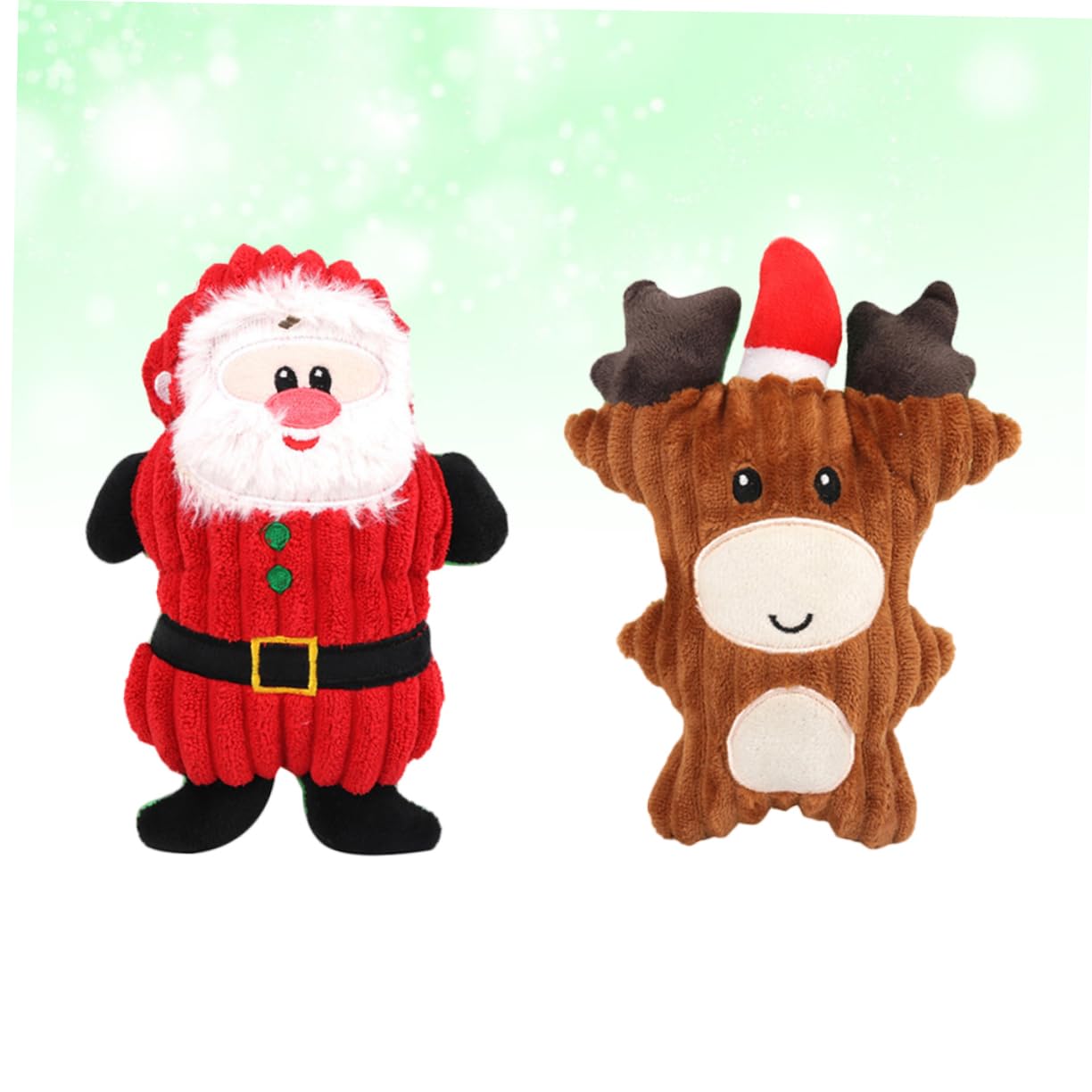 Kisangel 6stücke Plüschspielzeug Für Haustiere Mit Geräuschfunktion Niedliche Rentier Und Santa-Designs Für Kauen Und Spielen Für Hunde Und Katzen Zufällige Stilvariation