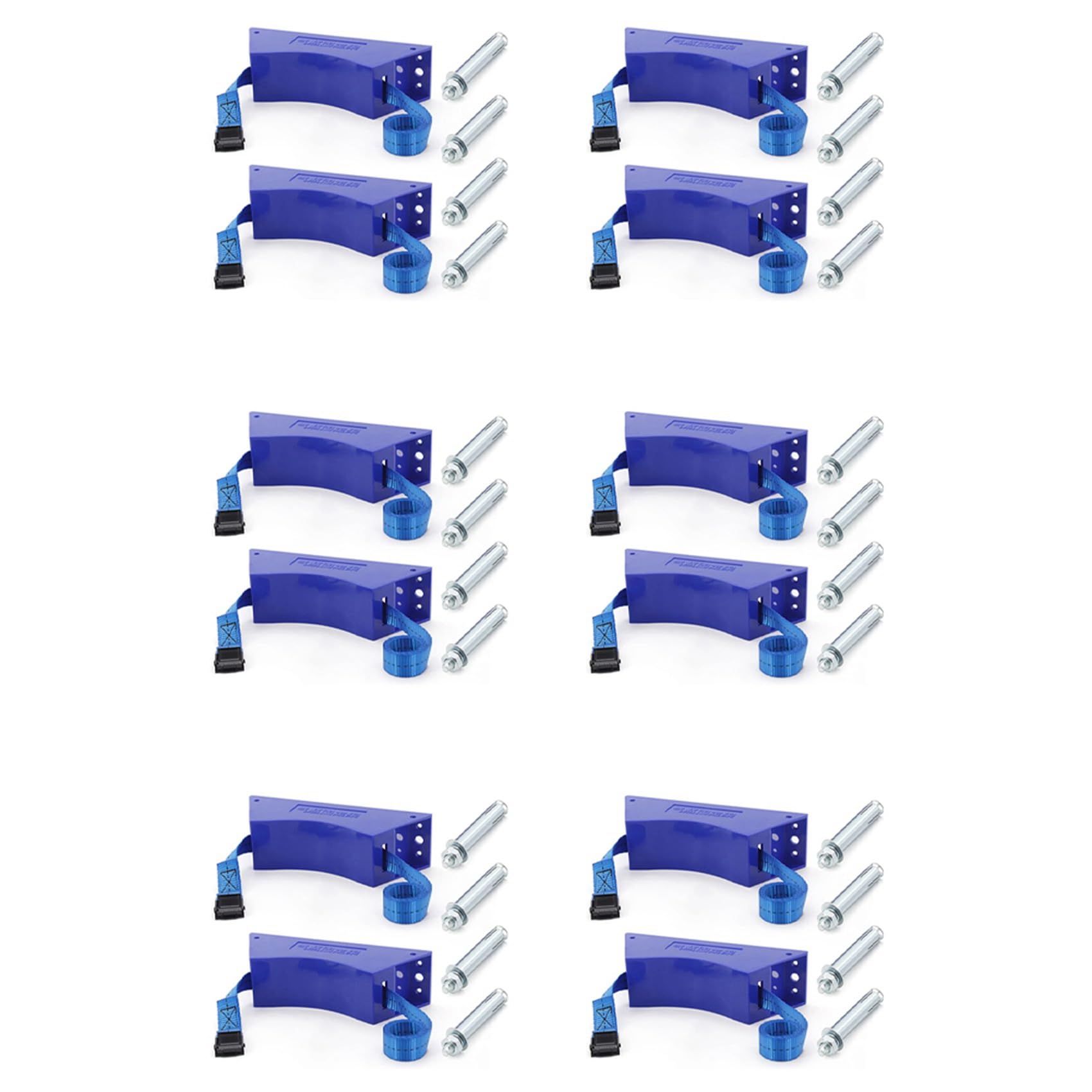 Ctrlzs Blue 12Pcs Propane Tank Holder Cylinder Wall Mounted Bracket Gas Cylinder Bracket Abs Gas Cylinder With Screws