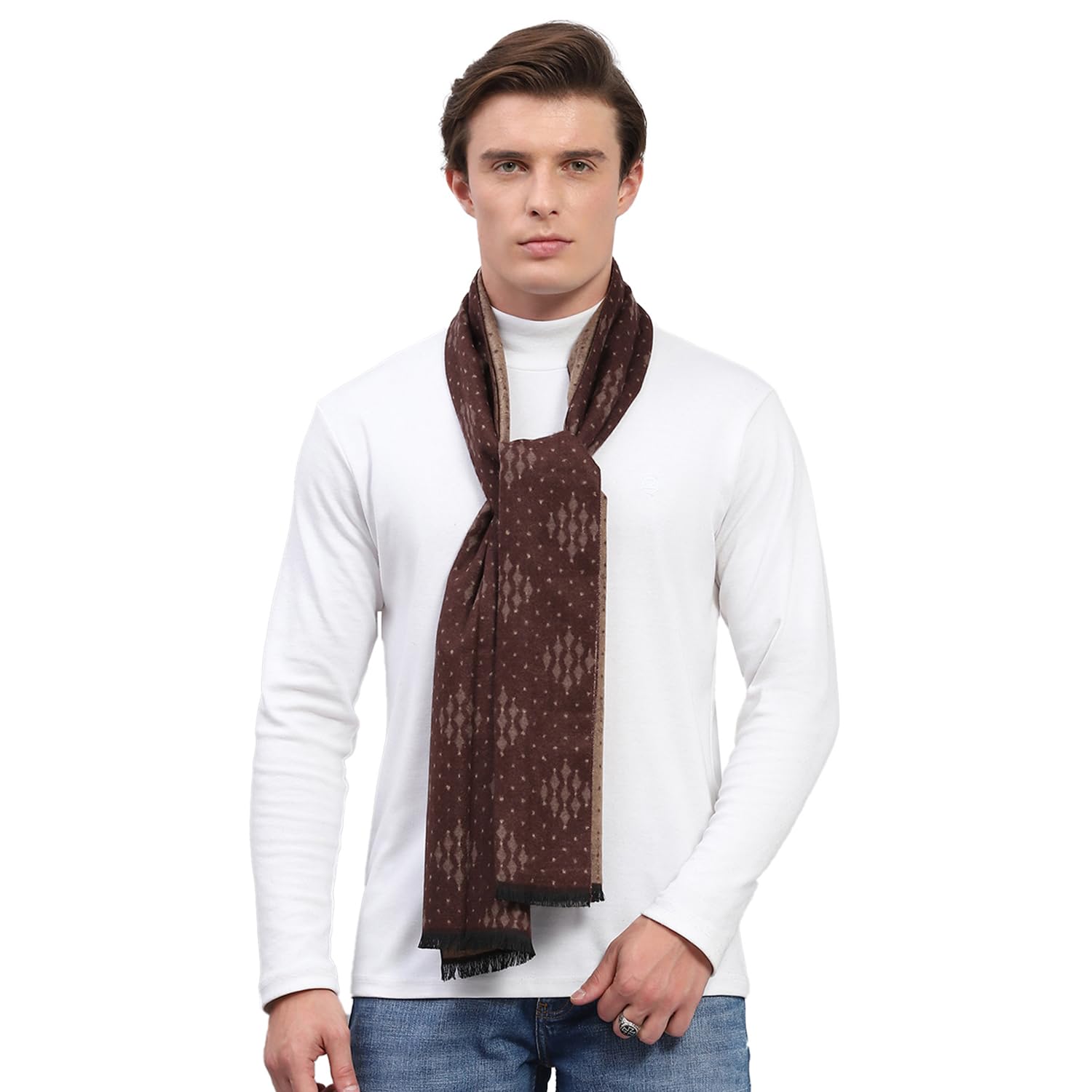 Mens Multi color Self Design Muffler (224MUF7973-0-13)-image-33