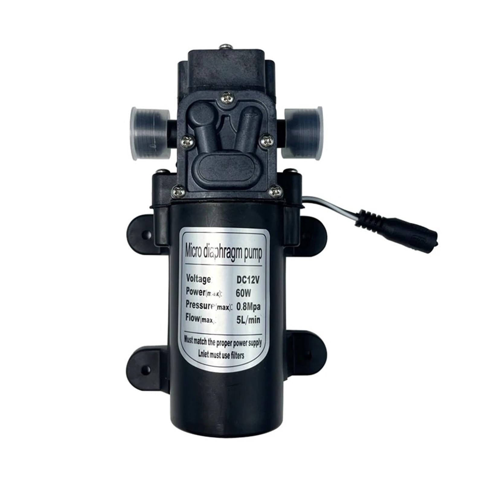 Cczrd One Color 12V Misting Pump 160Psi High Pressure Booster Diaphragm Water Sprayer Smooth Operation Flow Steady Reliable(Pump)