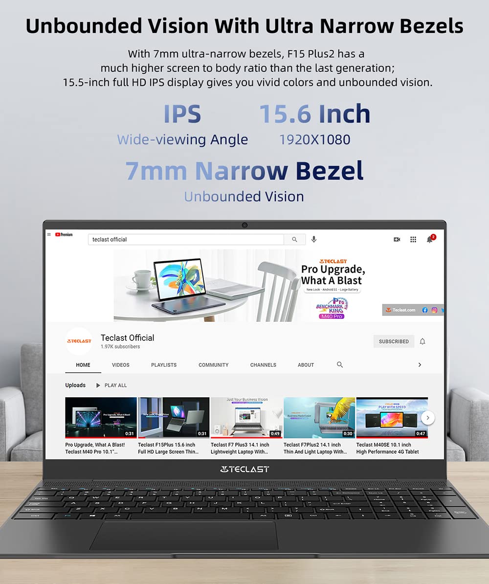 DWK Teclas F15 Plus 2 Laptop 15.6 inch 8GB RAM 256GB SSD Windows