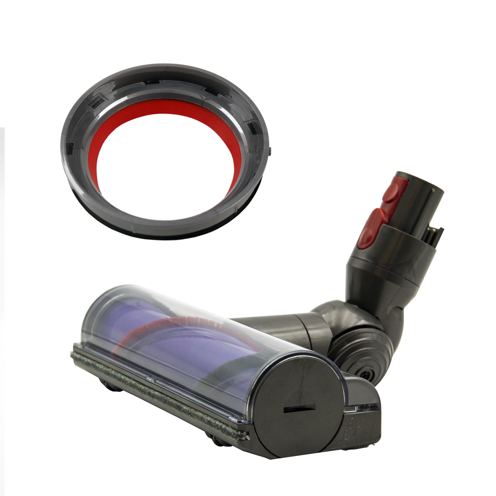 hedonlee Dust Bin Bucket Top Fixed Sealing Ring & Direct Drive Brush Head Replacement Parts for Dyson V11 V15