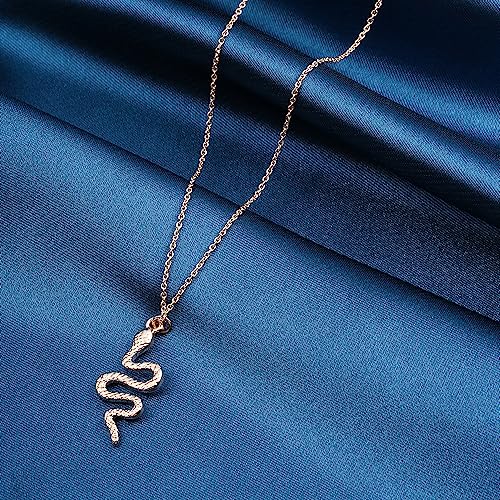 Snake Crocodile Ditsy Necklace Cute Animal Pendent Short Necklace3