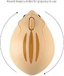 Cute Hamster Mouse,Wireless Mouse 2.4 Ghz 1200 DPI Less Noise Cartoon Animal Shape Portable Optical Mice with USB Receiver for Notebook Windows Computer PC Laptop Gift Kids(Yellow)
