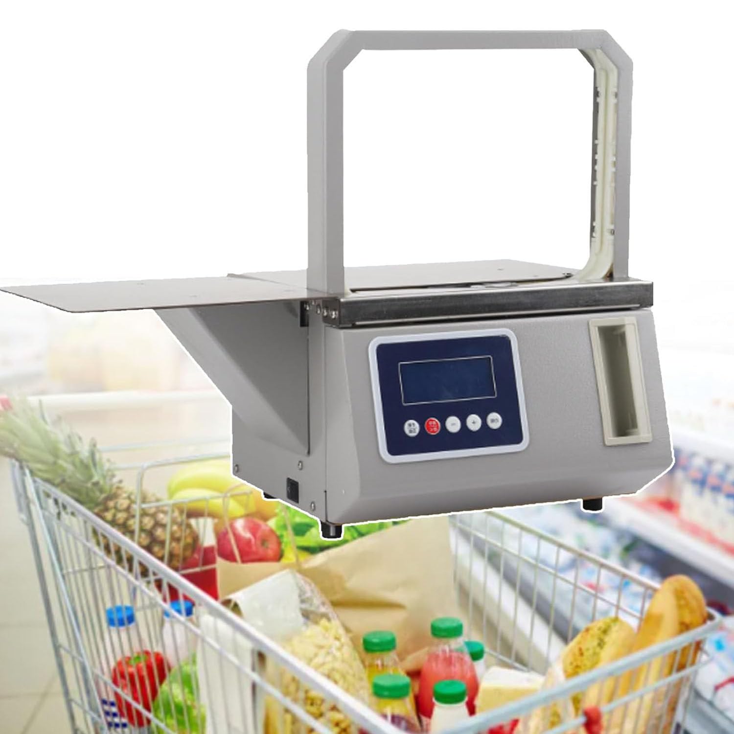 AYCDL Strapping Hot Melt Tape Banding Machine, Small Automatic Vegetable Bundling Strapping Machine Photoelectric Intelligent Induction Fast Binding Machine