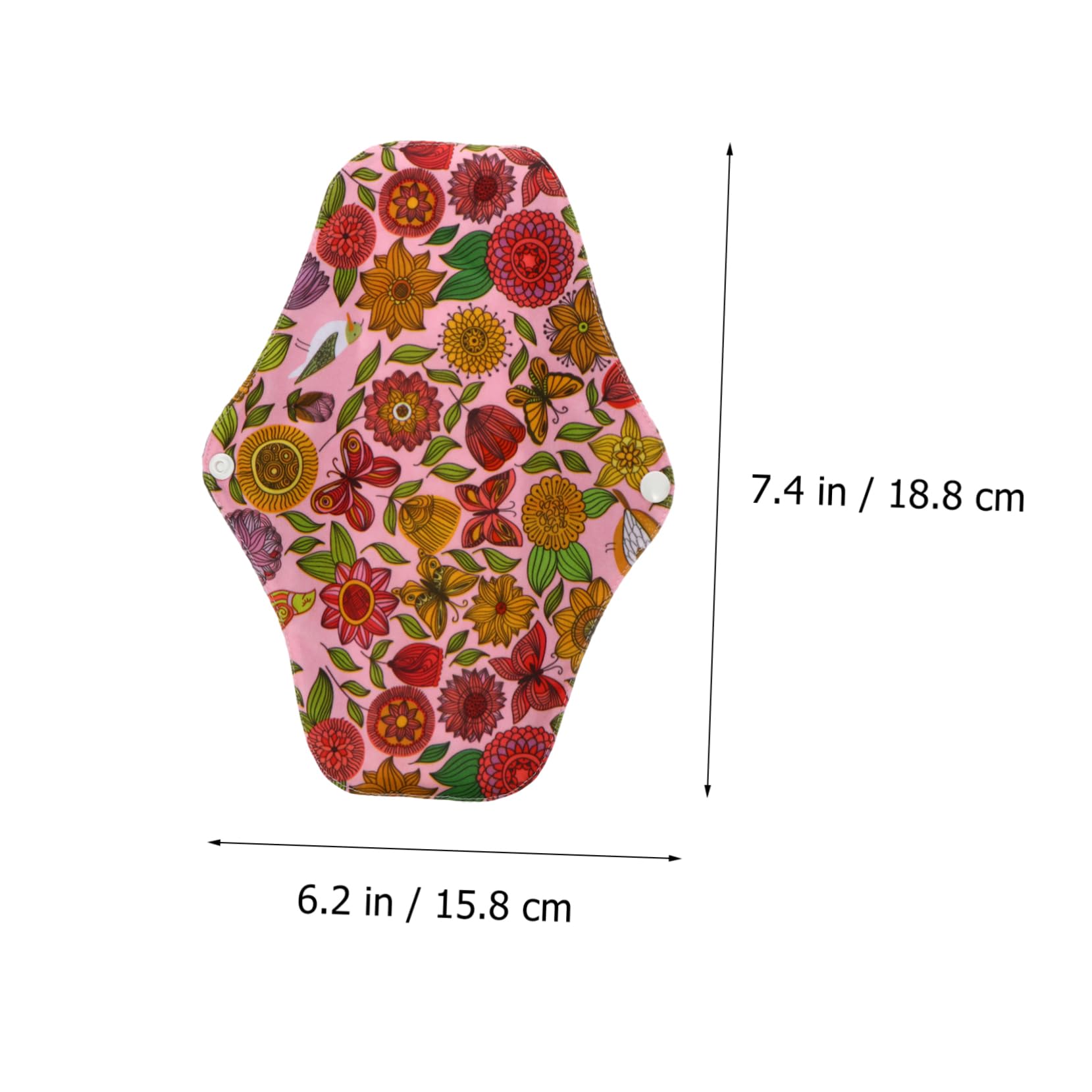 Toalla Menstrual Lavable 8 Piezas Cierre, Poliéster y Fibra