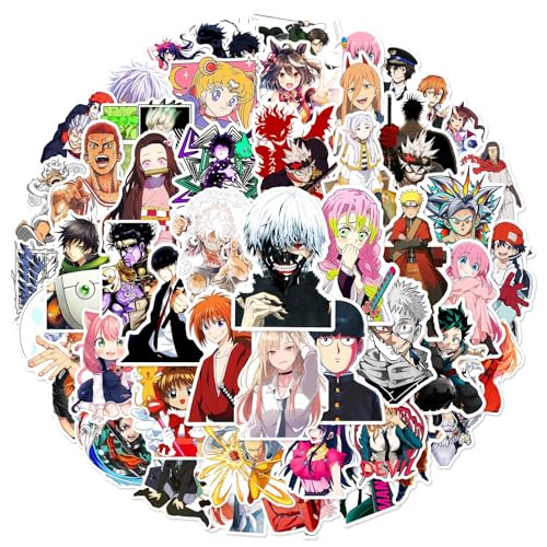 Pegatinas de Anime Mixed 50 Uds para maleta, monopatín,
