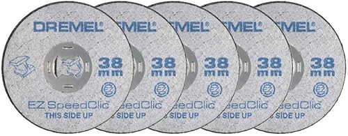 Dremel EZ SpeedClic SC456 - Rueda de corte de metal, paquete de 5, 5 ruedas de corte con diámetro de corte de 1.496 in para herramienta giratoria