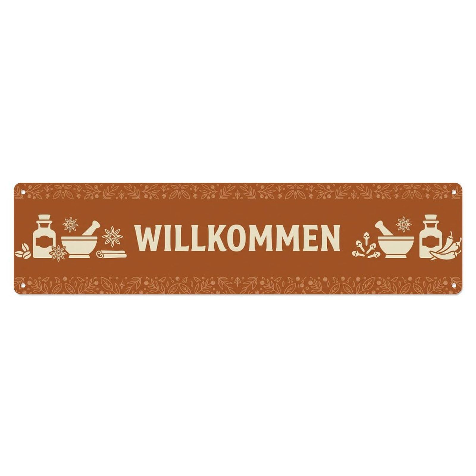Warm Cinnamon Spice Market Bazaar Welcome Metal Tin Sign Plaque Wall Decor for Cafe, Club Bar, Office, Home Garden Metal Poster 4x16Inch