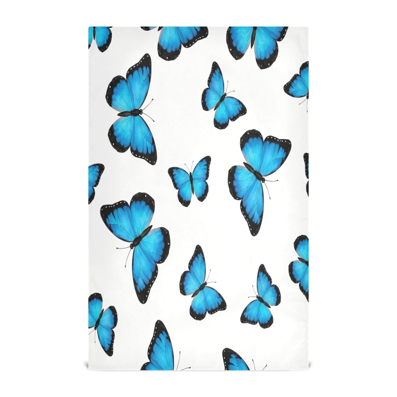 Paños de cocina de mariposas azules de 28x18 pulgadas para decorar y secar tus manos