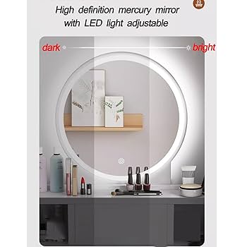 Amazon｜化粧台 ドレッサー ライト付き 調整可能な LED ライトと