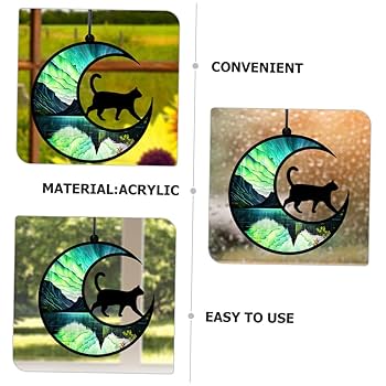 Amazon.co.jp: GOOHOCHY 2個 ステンドグラス窓吊り下げキット 月