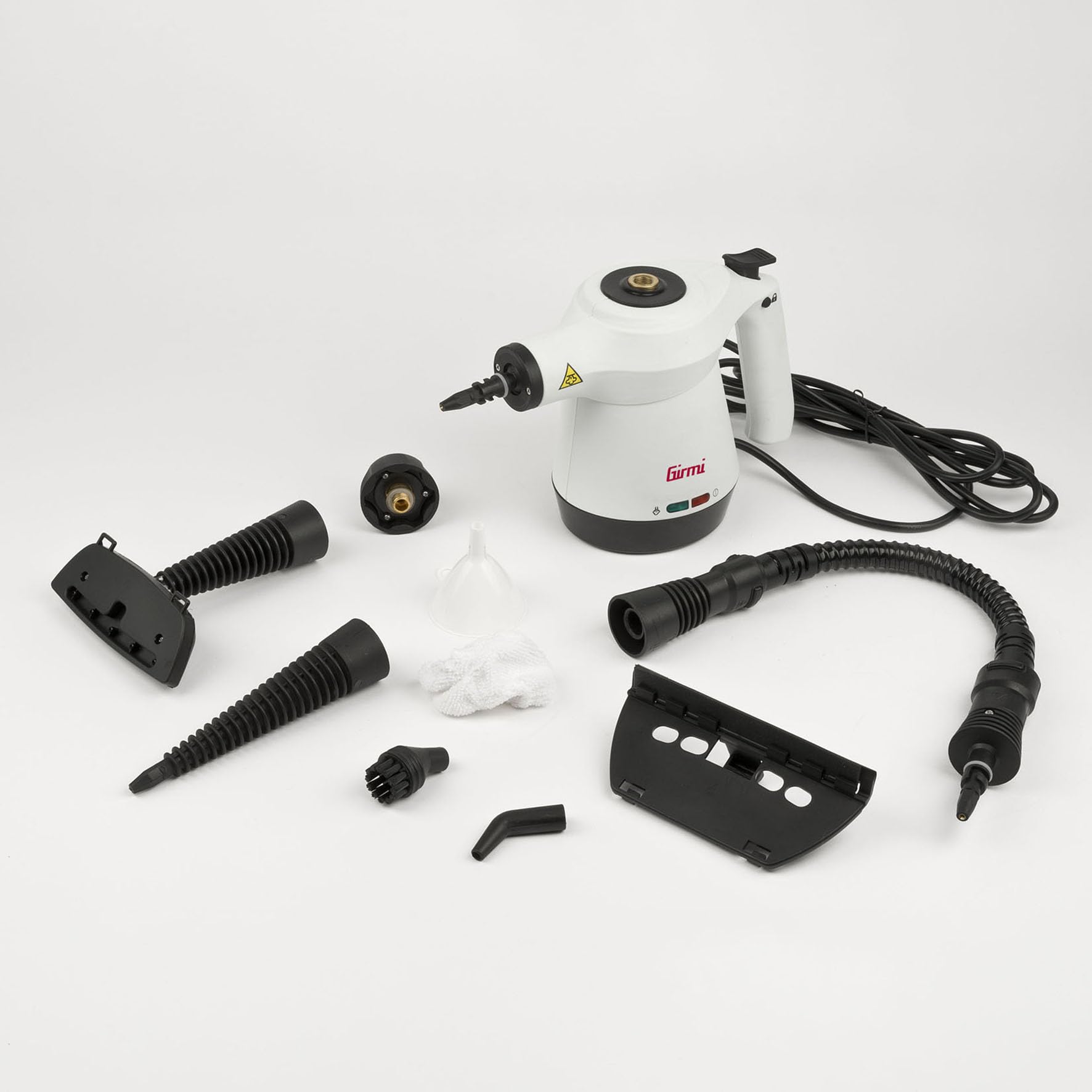 Girmi AP31 Pulitore a Vapore, 1100 W, 350 cc, Potente getto di vapore con Riscaldamento rapido, Bianco