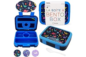 Kids Lunch Box - Bento Box for Boys Toddler Daycare, 4 Portion...