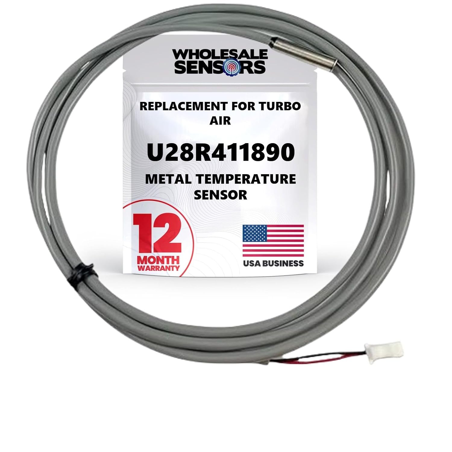 Turbo Air U28R411890 Replacement Metal Temperature Sensor 12 Month Warranty