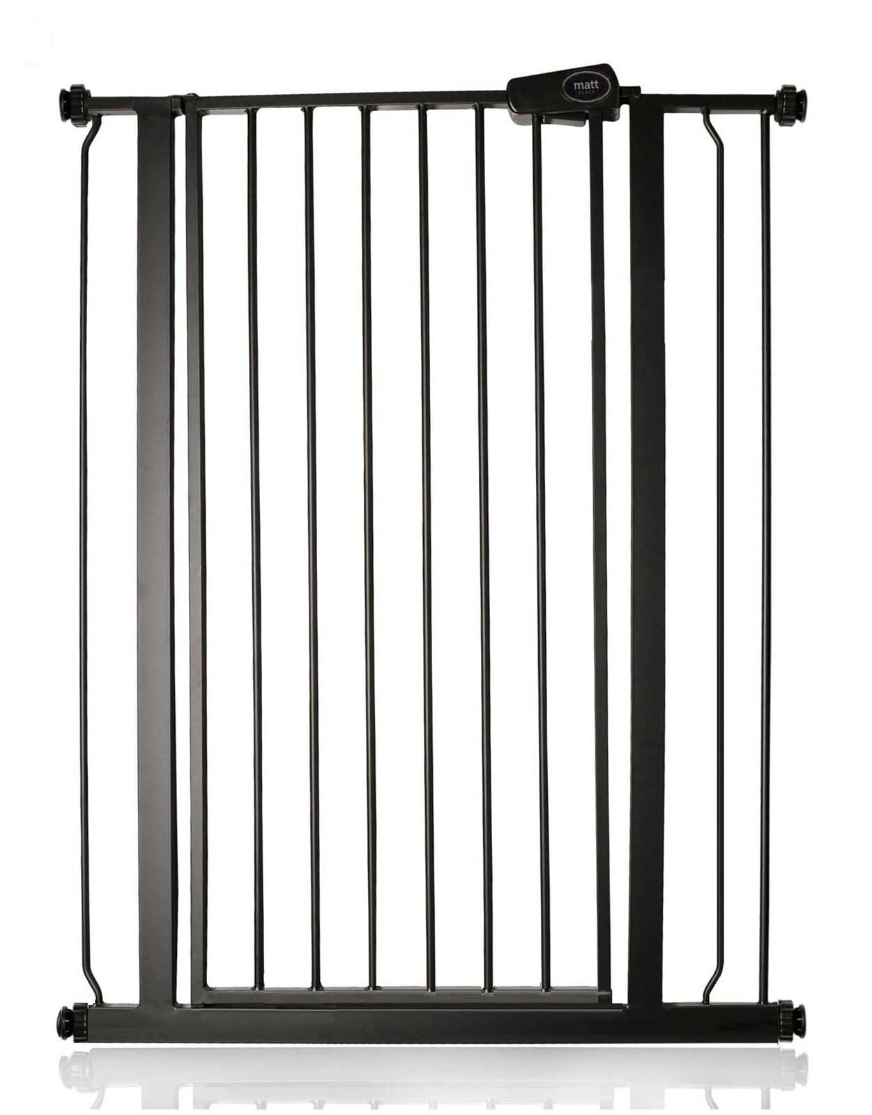 Safetots (Matt Black, 75Cm - 82.6Cm) Extra Tall Pressure Fit Gate