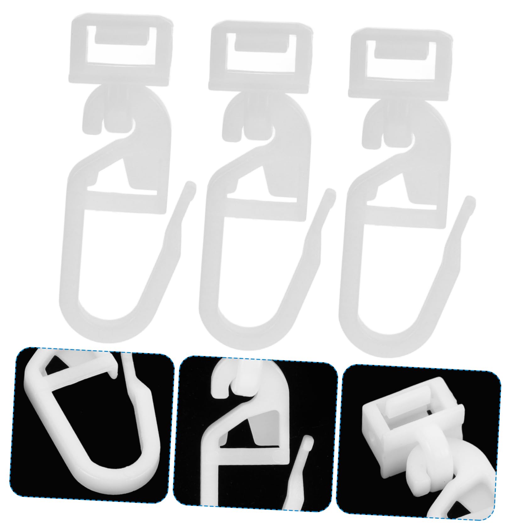 BESPORTBLE 5 Set Di Ganci Per Tende Da Doccia in Plastica Allungabili Per Bagno E Spogliatoio 36 Pezzi * 5