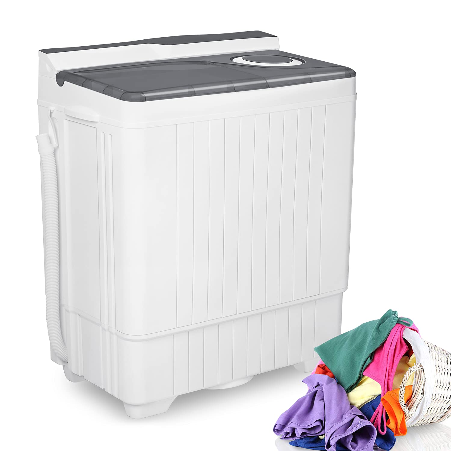 Superday Portable Washing Machine, Mini Compact Twin Tub Washer and