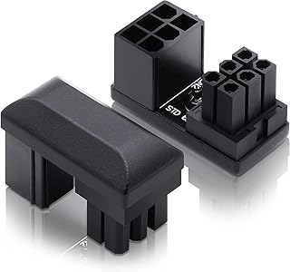 EZDIY-FAB GPU VGA PCIe 6 Pin U Turn 180 Degree Angle Connector Power Adapter Board for Desktop Graphics Card-Standard+Reverse Type 2-Pack