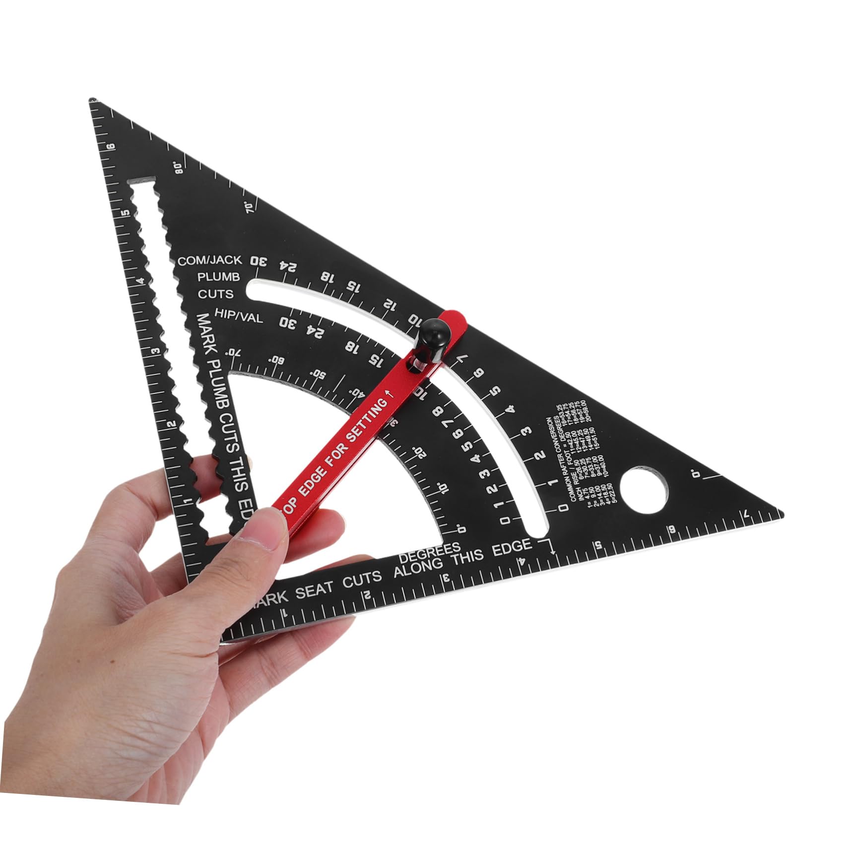 Équerre de Charpentier Réglable en Alliage D'aluminium, Lot de 2, Rouge