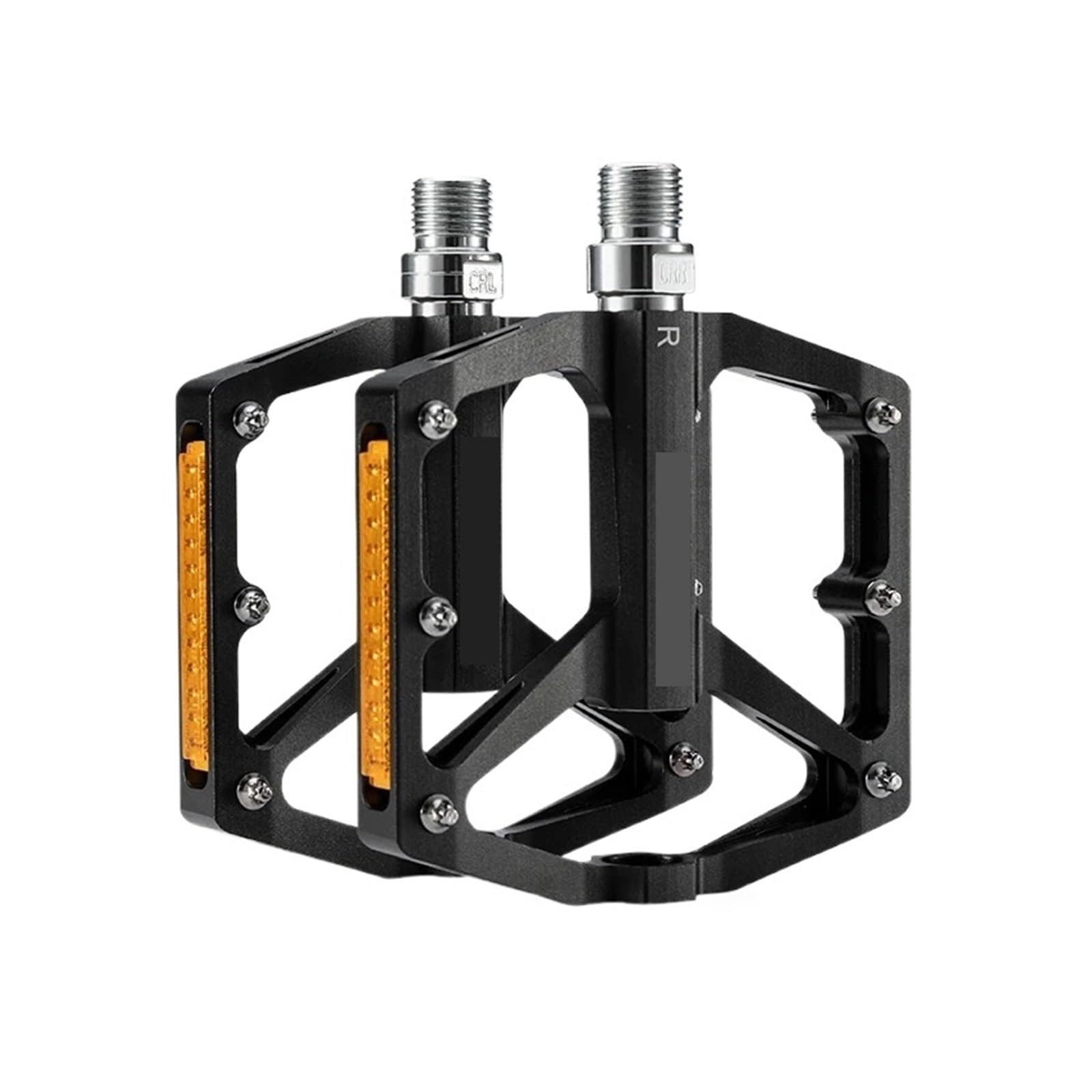 Pedali bici K371 in lega di alluminio con cuscinetto per MTB strada | Pedali riflettenti antiscivolo ultraleggeri,cuscinetto singolo,per mountain bike,strada e pieghevoli