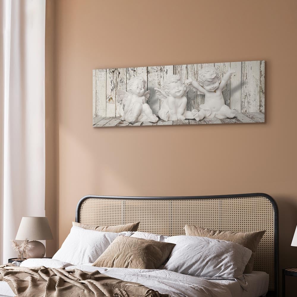 B&D XXL - Leinwandbild Vintage Holzoptik Bretter, 150x50 cm, 1-teilig