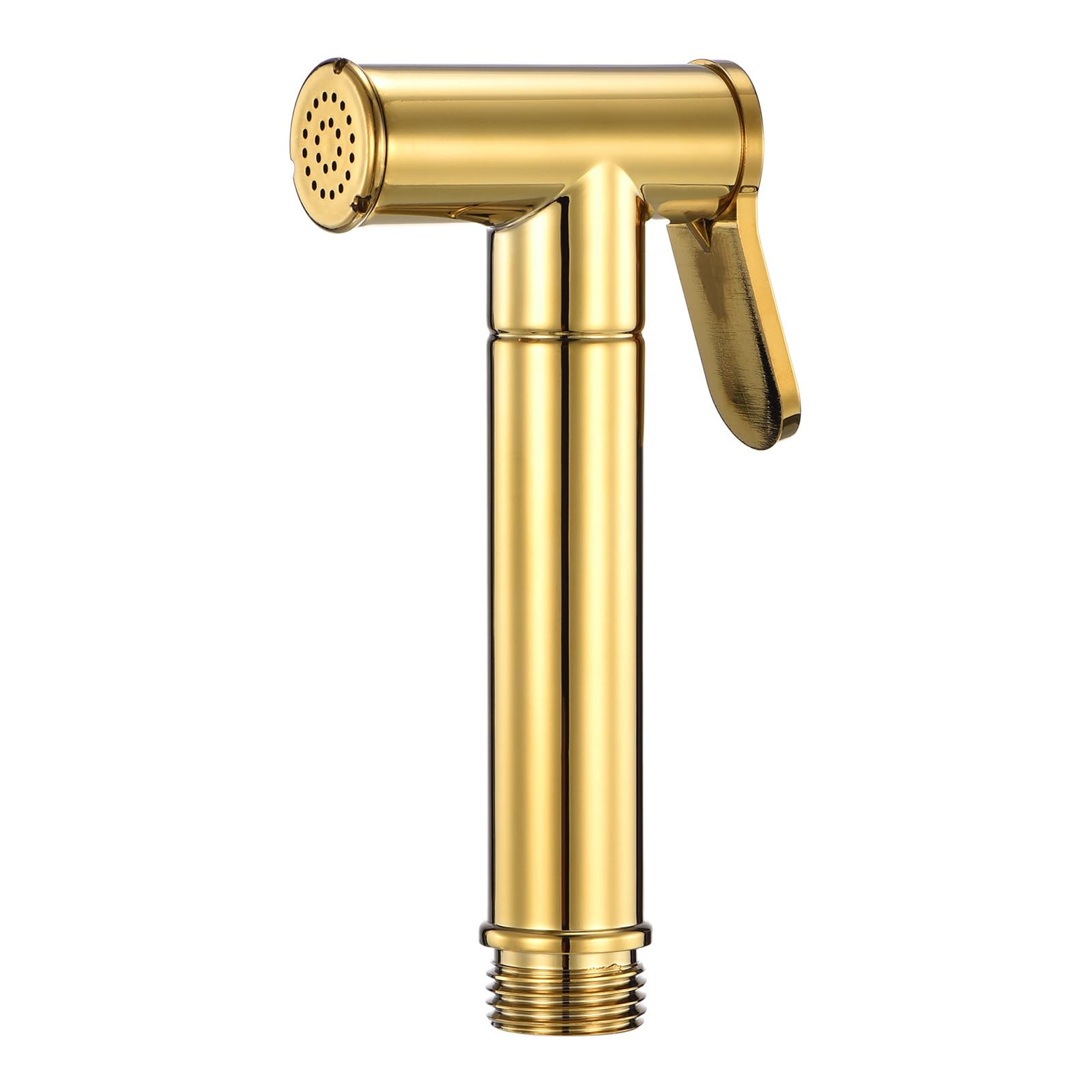 sourcing map Handheld Bidet Sprayer, Water Pressure Control Toilet Bidet Sprayer Shower for Bathroom Kitchen Flushing Washing Cleaning, Gold