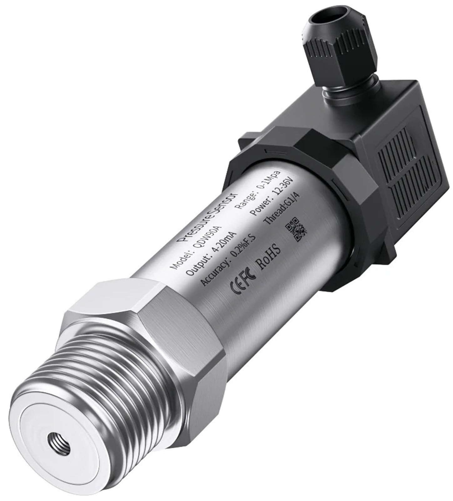 NPT1/4" Transmisor de presión 4-20mA 0-10V 10bar 200bar Sensor de presión 100psi 1.6Mpa 50mbar Transmisor de presión digital