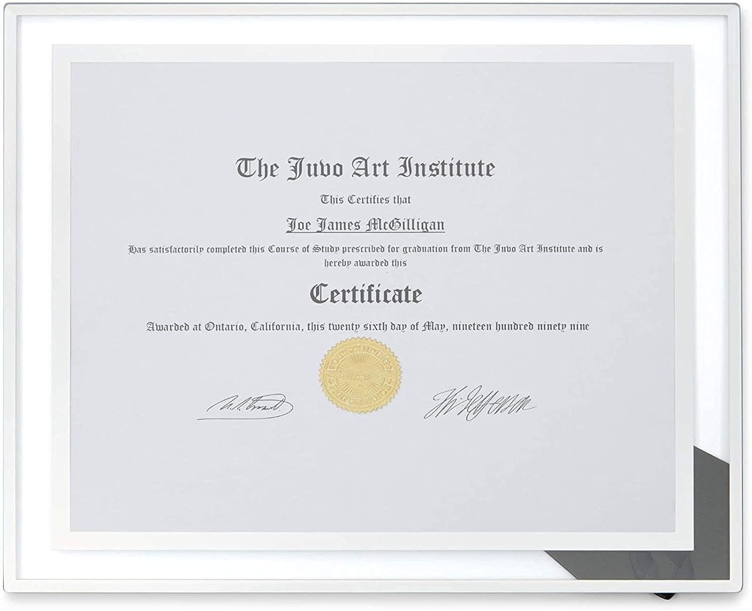 Glass Certificate Holders, Floating Frame Document Covers (11 x 8.5 in, 4 Pack) : Office Products