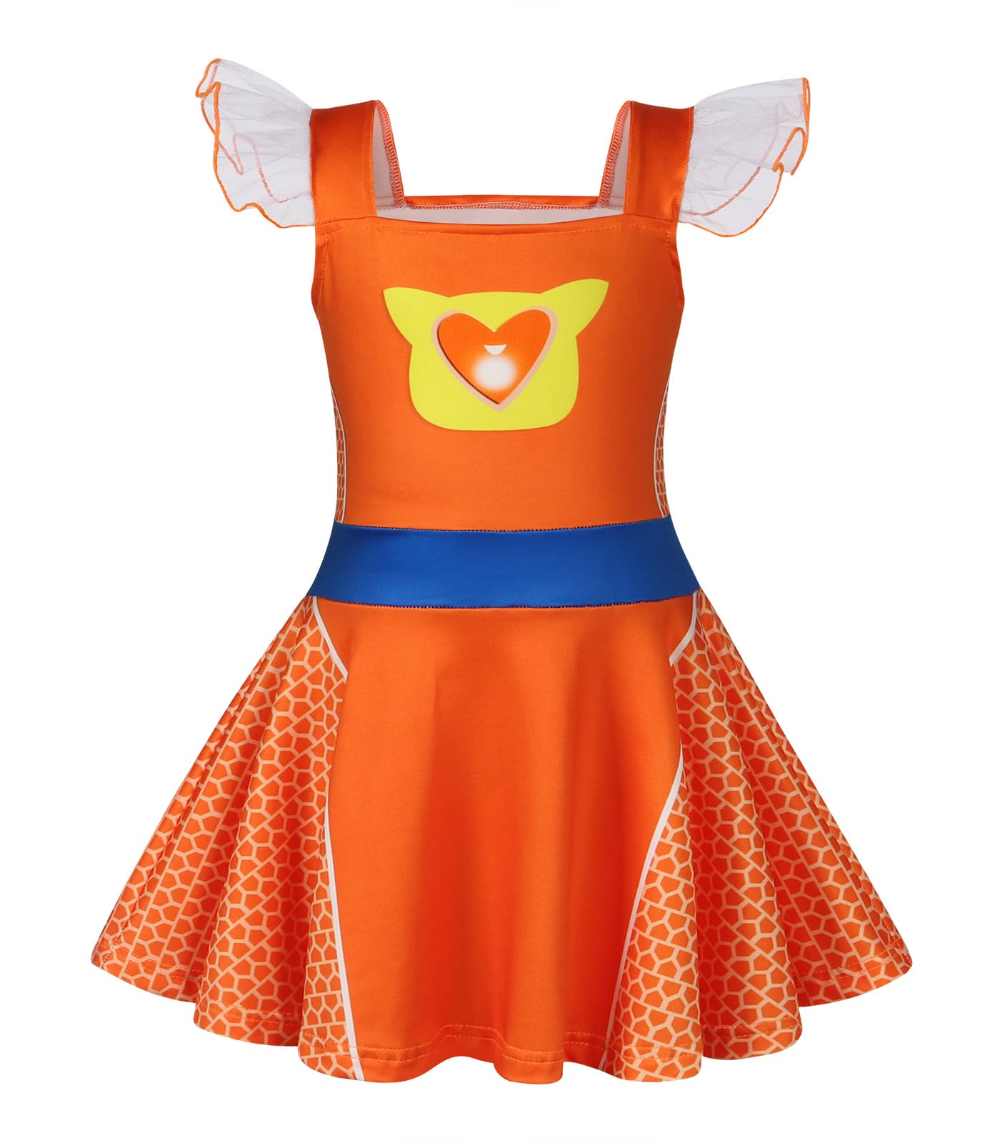 Girls Costume Dress Halloween for Kids Flutter Sleeve Cosplay Dresses Birthday Gift