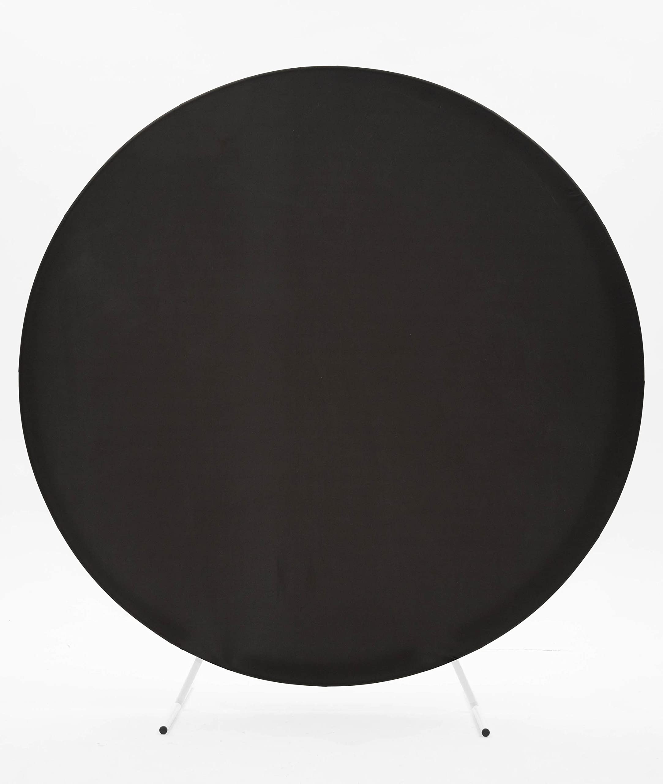 Harfirbe 6.5ft Round Backdrop Cover Black Round Backdrop Baby Shower Background Birthday Party Decoration