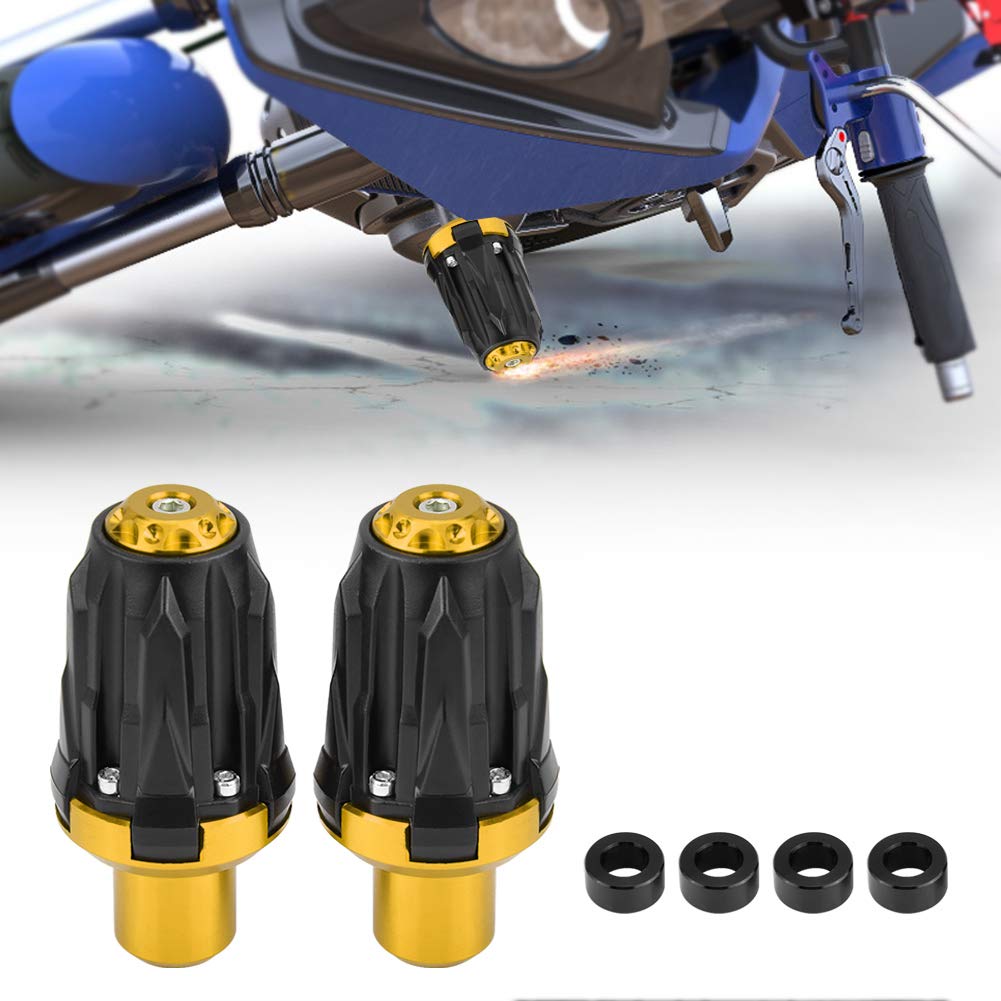 Sturzpads für Motorrad-Rahmen, 10-mm-Slider für Aufprallschutz, Anti-Crash-Pads aus Aluminiumlegierung für Rennen und Hochgeschwindigkeitsfahrten (GOLD)