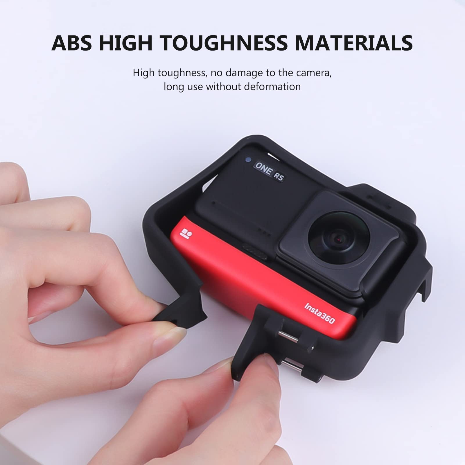 Cage de caméra pour caméra d'action Insta360 One R, boîtier de Protection pour caméra avec Adaptateur 1/4in et Chaussure Froide