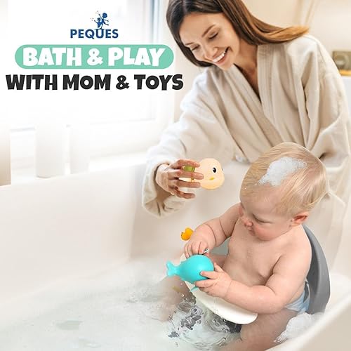 Miniatura 6 de Asiento de baño de bebé para bebés de 6 meses en adelante sentados  Asiento de baño antideslizante con ventosas de seguridad y alerta de