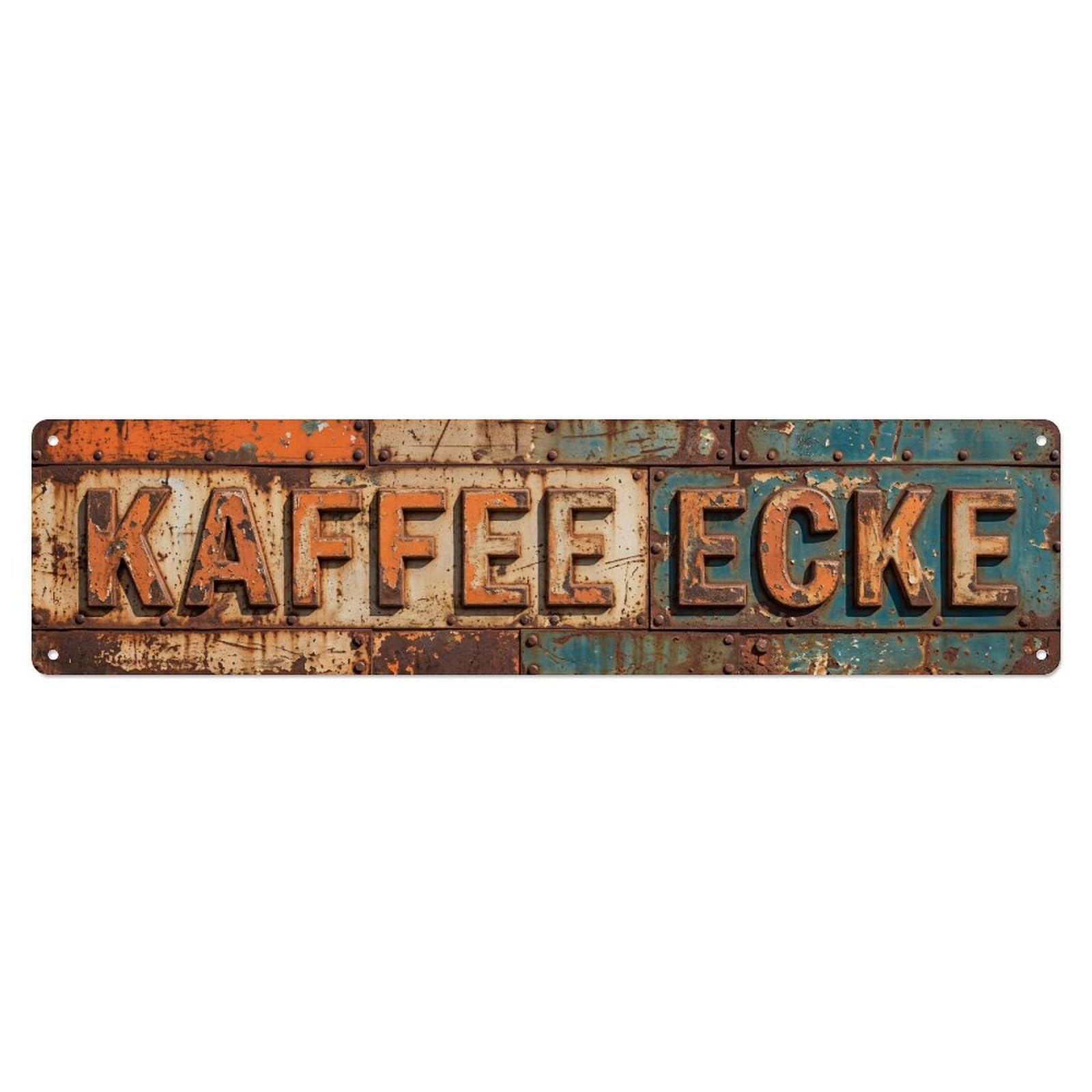 Coffee Corner Rustic Metal Tin Skinny Sign Plaque Wall Decor for Cafe, Club Bar, Office, Home Garden Metal Poster 4x16Inch
