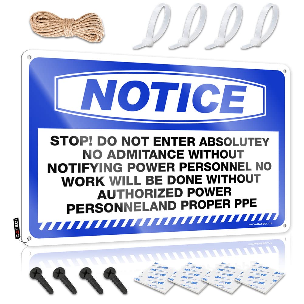 ZTBBDNQHA Funny Man Cave Signs Notice Stop Do Not Enter Absolutely No Admittance Tin Sign Outdoor Bar Decor Backyard Bar Decor(30X40CM)