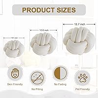 Vista 5 de Bola de almohada de nudo, cojín redondo suave para decoración del hogar, almohada decorativa para el hogar, almohada de felpa anudada hecha a mano