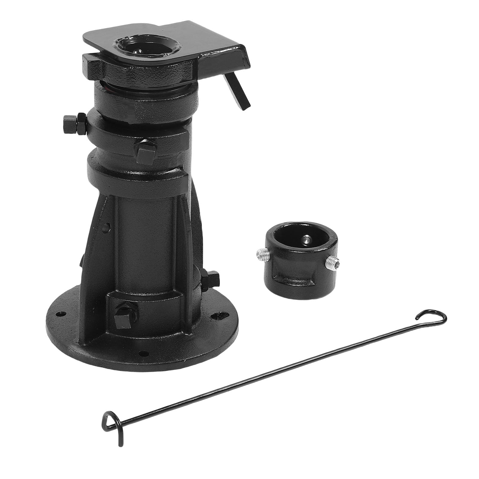 RiToEasysports Regulowany Adapter Siodła na Gęsiej Szyi, Siodło z amortyzacją ze Stali Stopowej na Adapter Gęsiej Szyi, wysokość od 12 do 16 Cali, 20000 Funtów, do Przyczepy Kempingowej RV