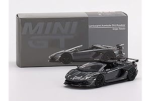 1/64 Lamborghini Aventador SVJ Roadster Grigio Telesto Dark Gray Limited Edition Model